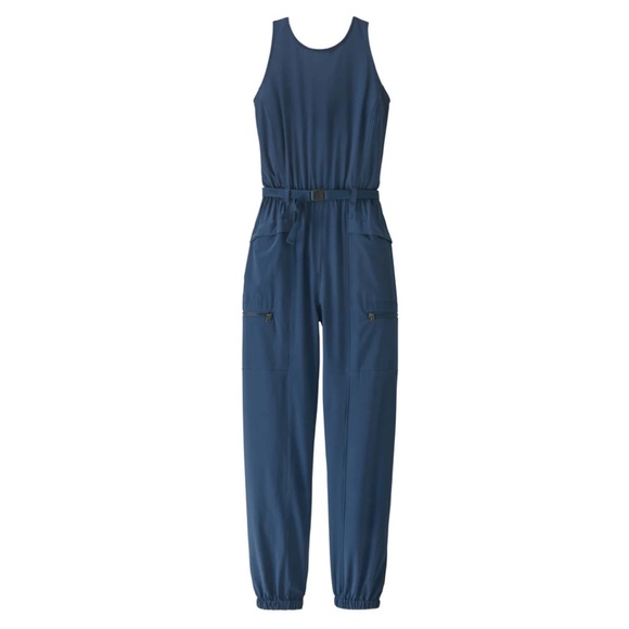 PATAGONIA Belted Jumpsuit Navy SIZE SMALL Style‎ 75050 gorpcore granola girl